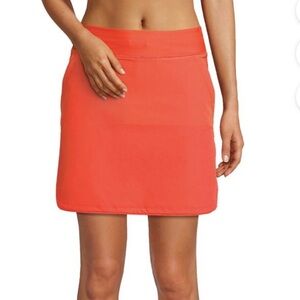 Lands' End Women’s Quick Dry Board Skort Swim Skirt Orange NEW